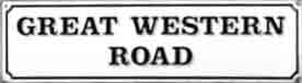 Great Western Road sign